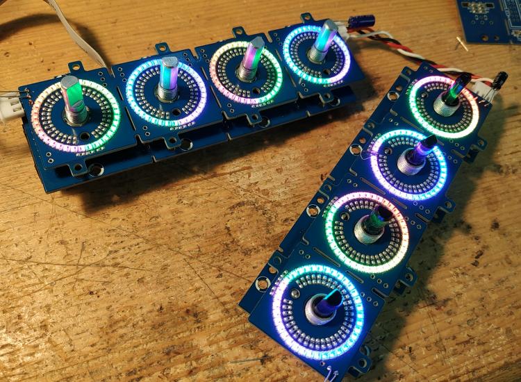 RGB LED Rings w 36x WS2812 2020 and Rotary Encoders - MOD WIGGLER