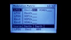 Modulation-Matrix from AVR Synthesizer "WAVE 1"