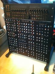 Dummy mounting of modular synth panel and MB-SEQ